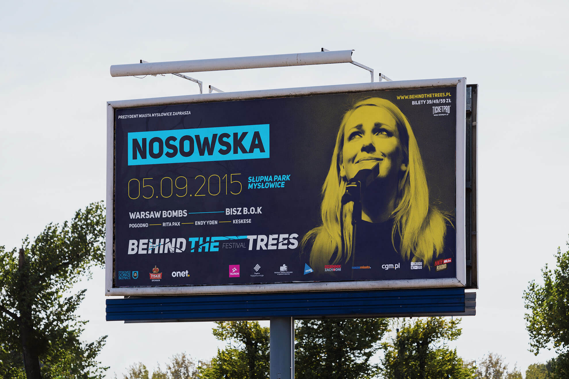 Oprawa graficzna festiwalu "Behind The Trees" 2 Festiwal – oprawa graficzna
