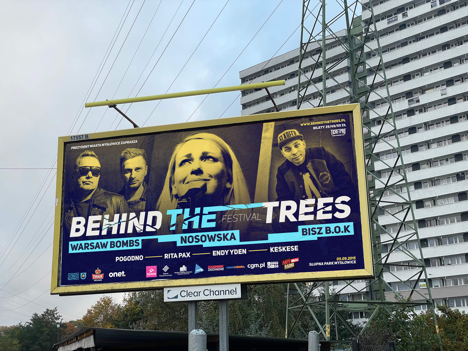 Oprawa graficzna festiwalu "Behind The Trees" 1 Festiwal – oprawa graficzna