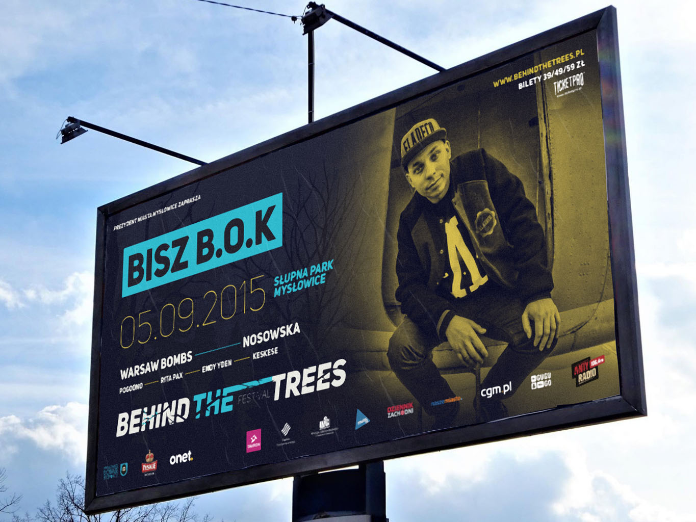 Oprawa graficzna festiwalu "Behind The Trees" 3 Festiwal – oprawa graficzna