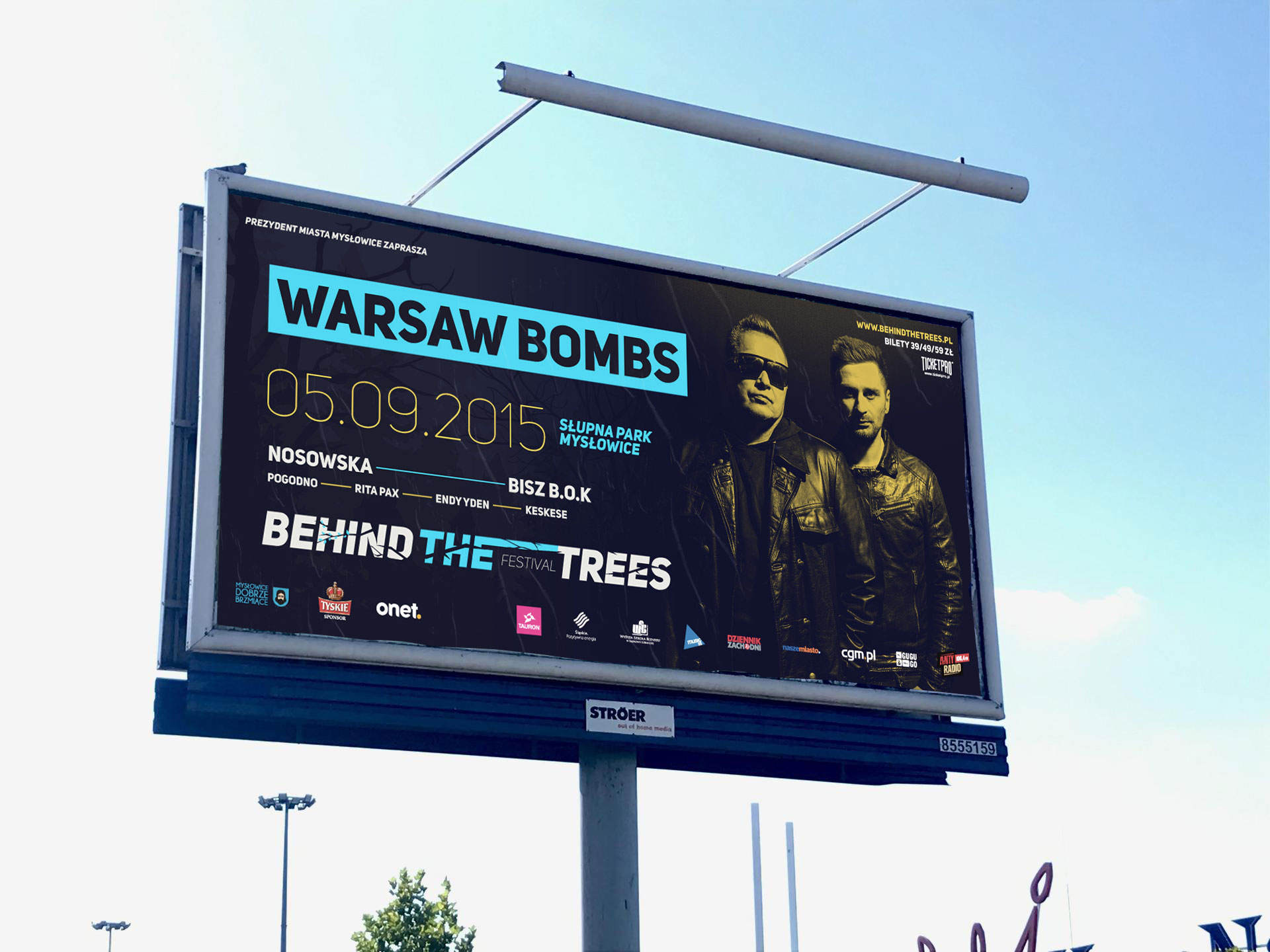 Oprawa graficzna festiwalu "Behind The Trees" 4 Festiwal – oprawa graficzna