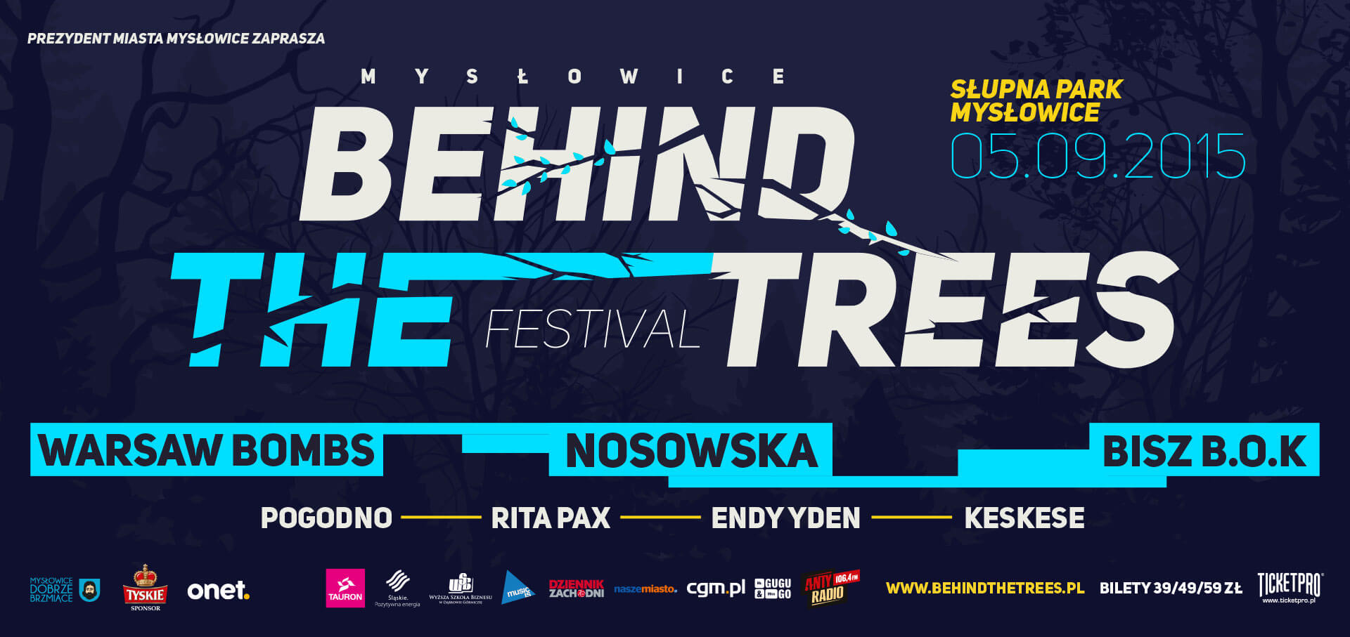 Oprawa graficzna festiwalu "Behind The Trees" 9 12 behind the trees festival