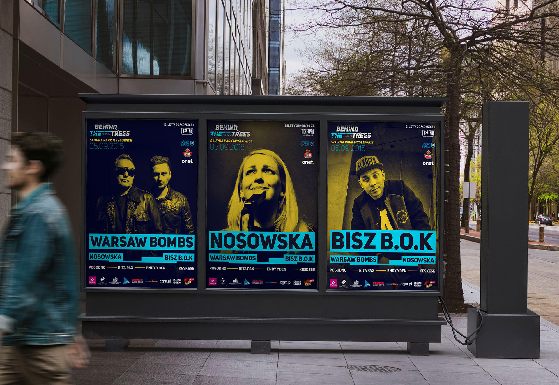 Oprawa graficzna festiwalu "Behind The Trees" 12 Festiwal – oprawa graficzna