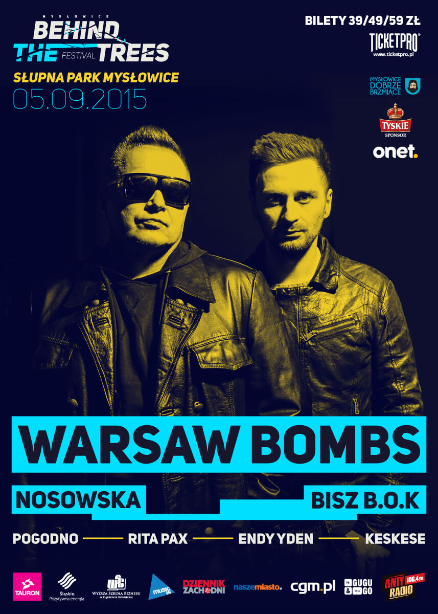 Oprawa graficzna festiwalu "Behind The Trees" 14 reklama co tydzien warsaw bombs 250x350 jasniejsza