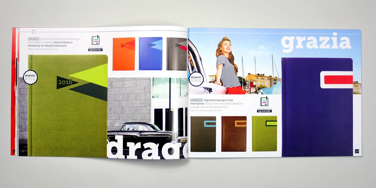 Kreatywny katalog firmowy - projekt graficzny B2B