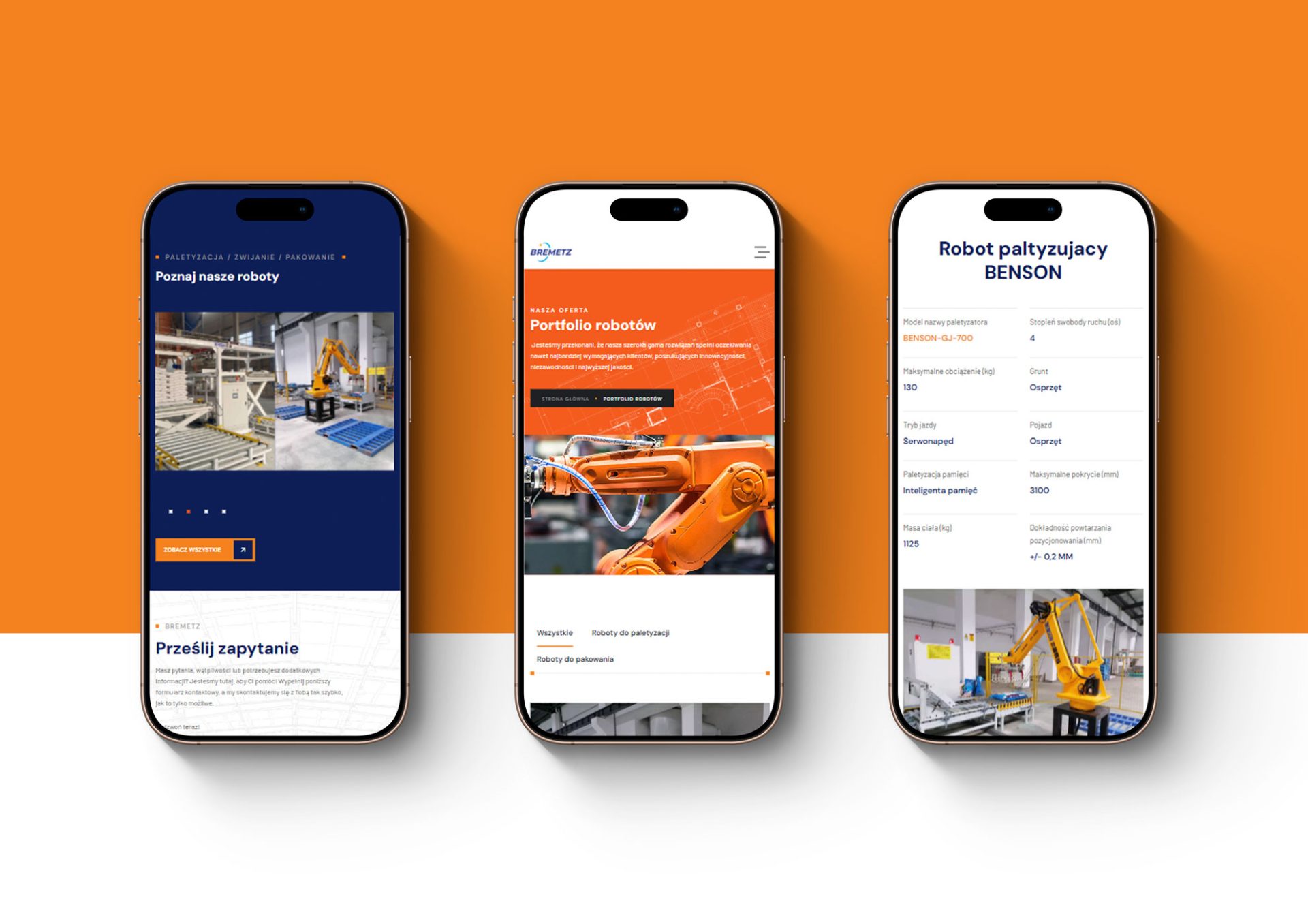 Strona internetowa dla firmy produkcyjnej